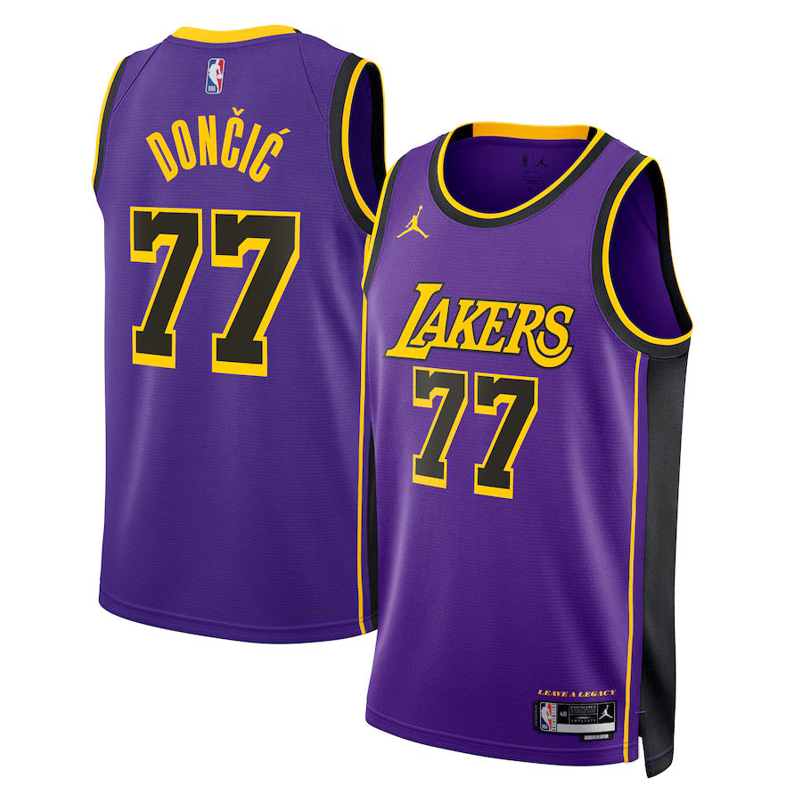 Luka Don - Los Angeles Lakers Statement Edition 2024 NBA Jersey - Purple - Unisex